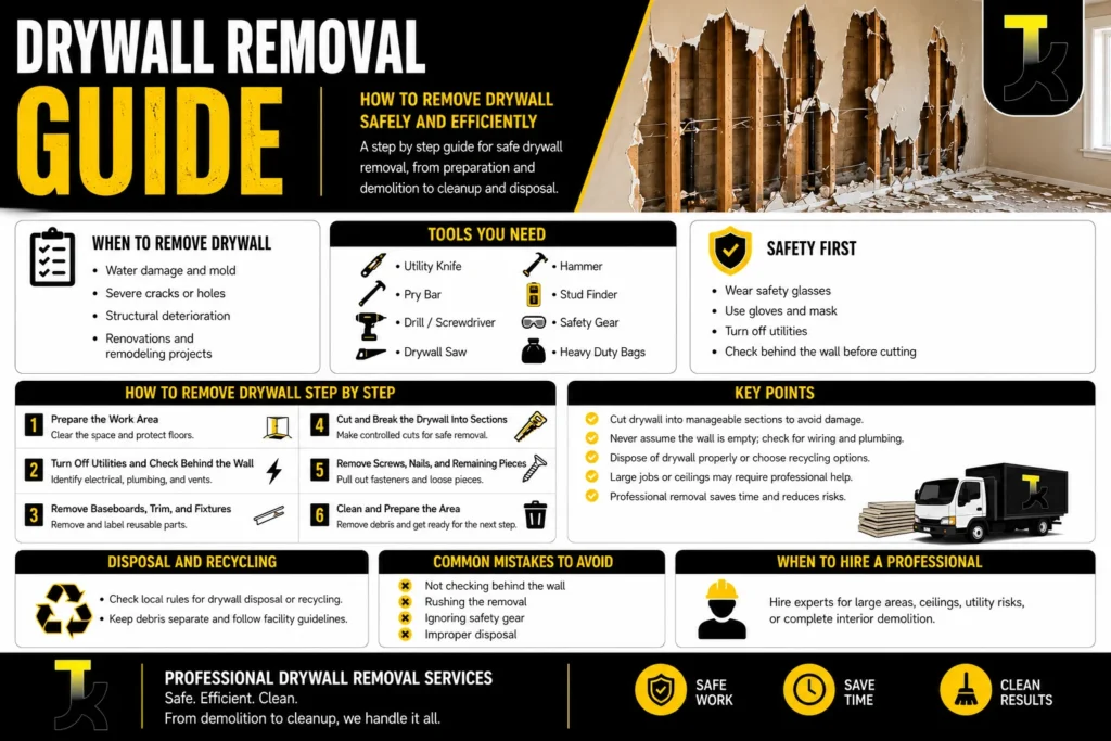 Drywall Removal Guide: How to Remove Drywall Safely and Efficiently